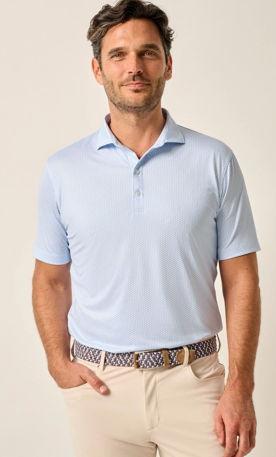Performance Jersey Polo - Hex Print