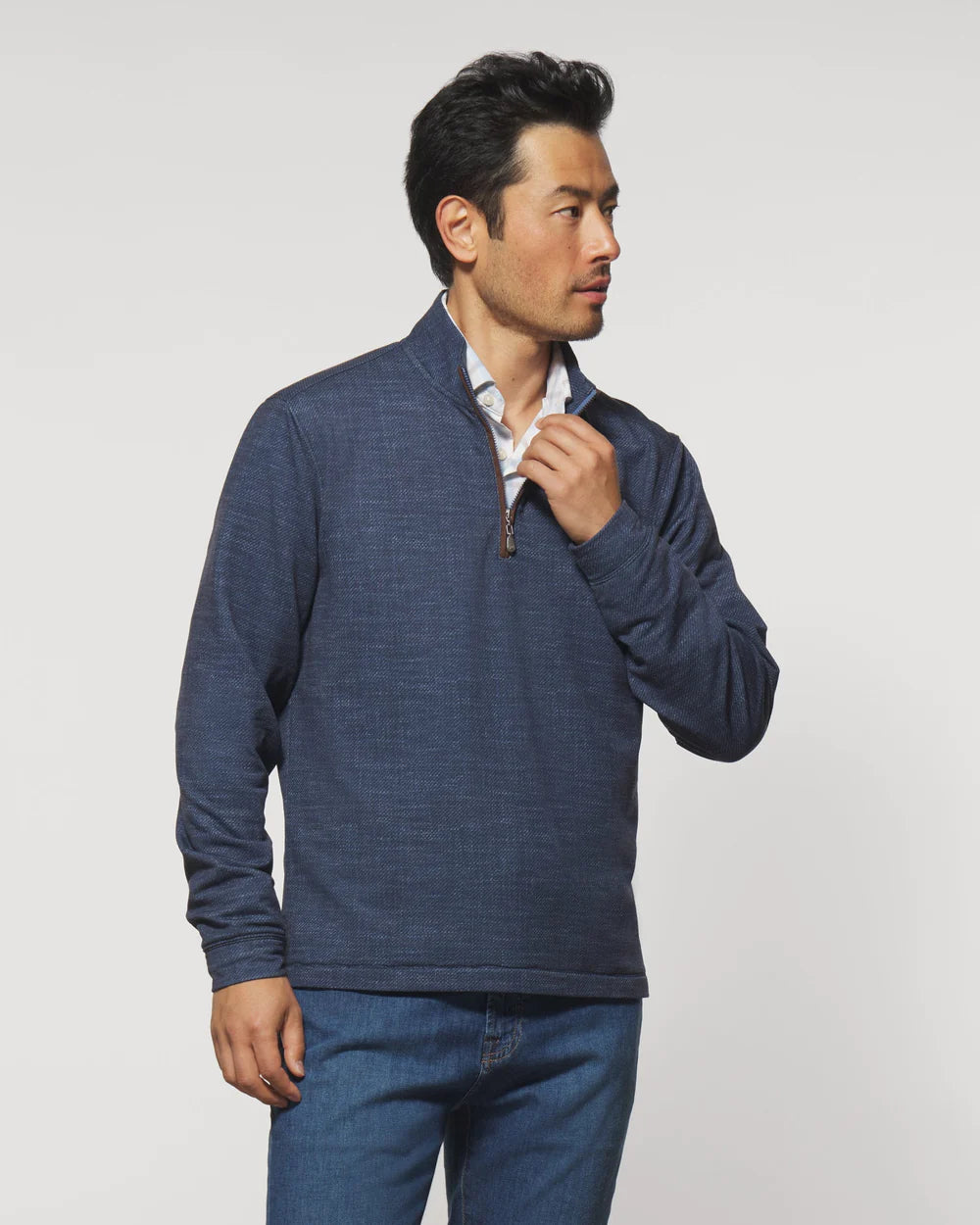 Hartford Heathered Quarter Zip Pullover