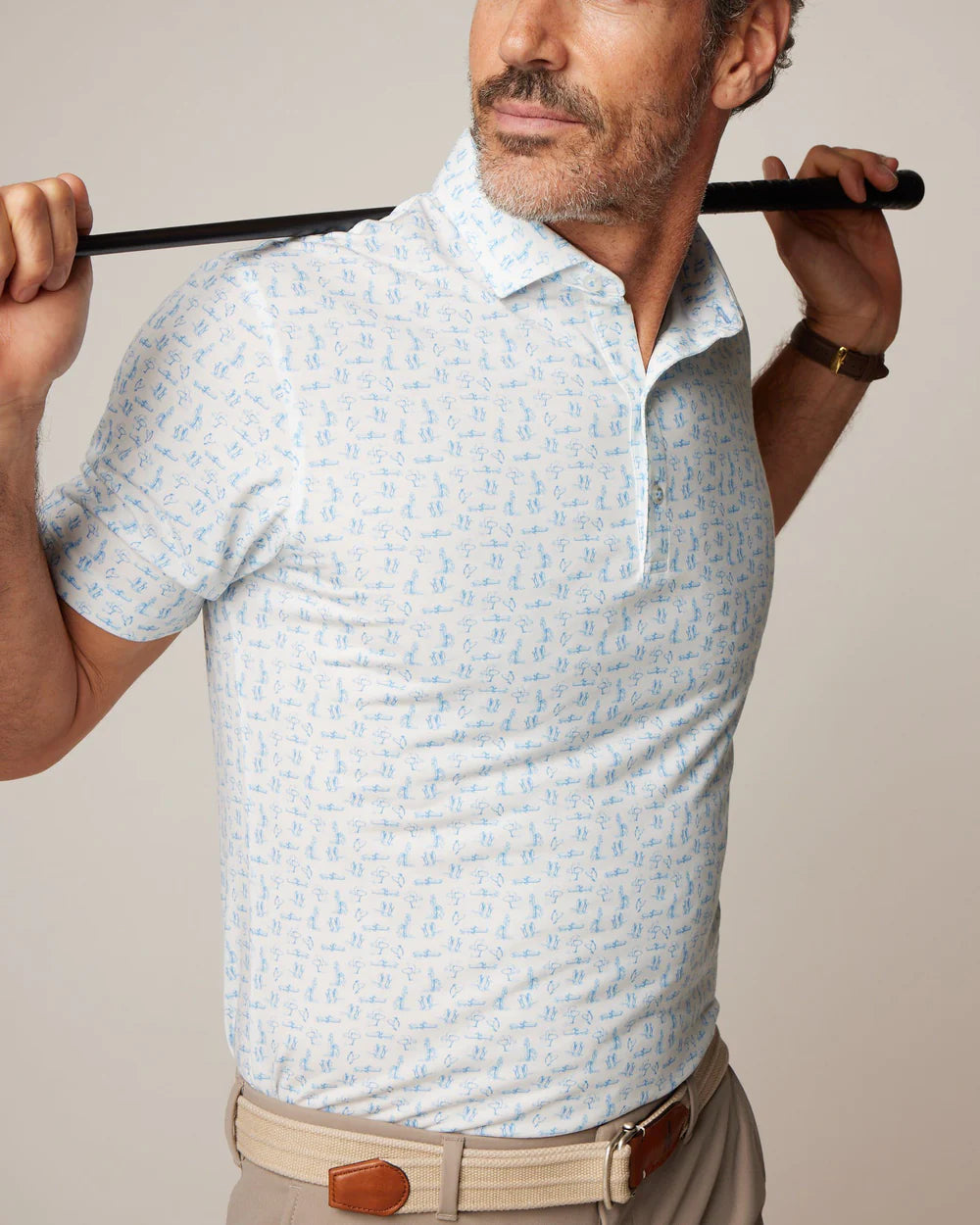 johnnie-O Herd Printed Top Shelf Performance Polo