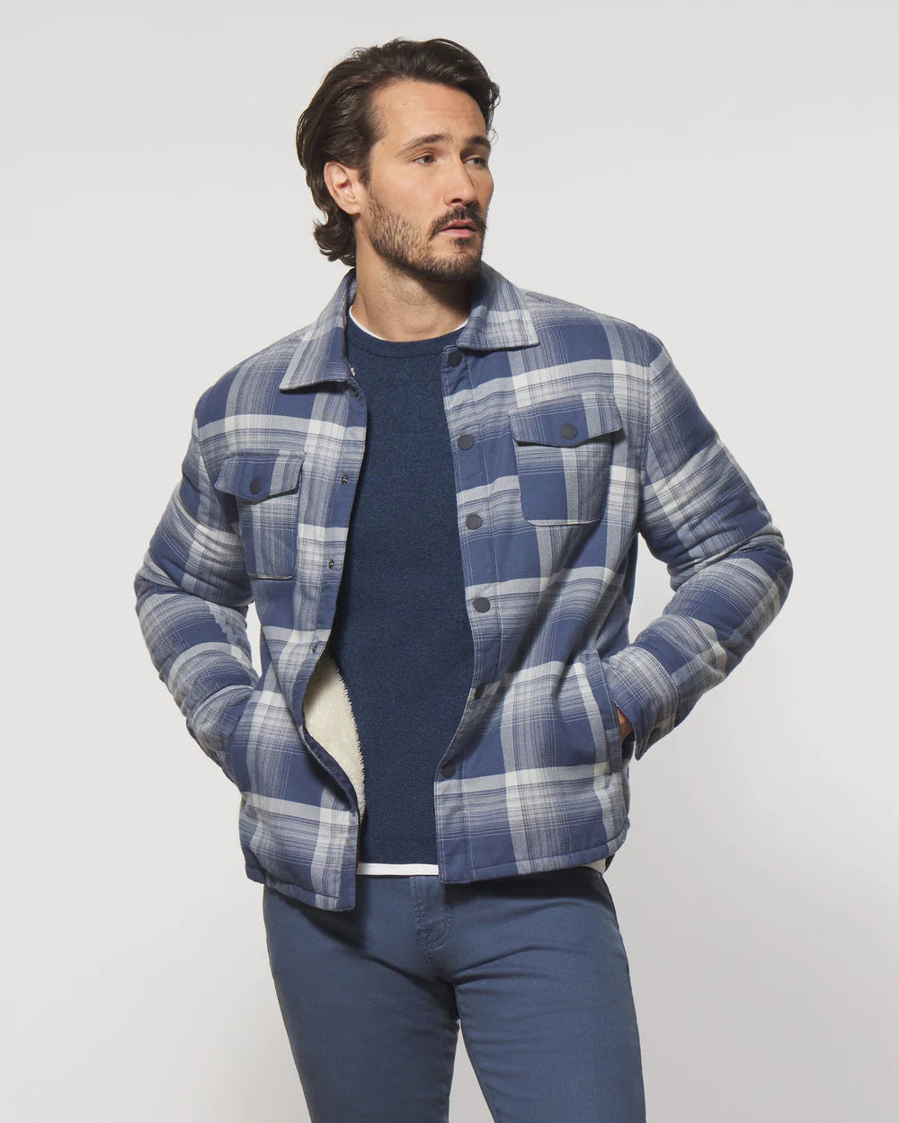 Isley Sherpa Lined Flannel Shacket