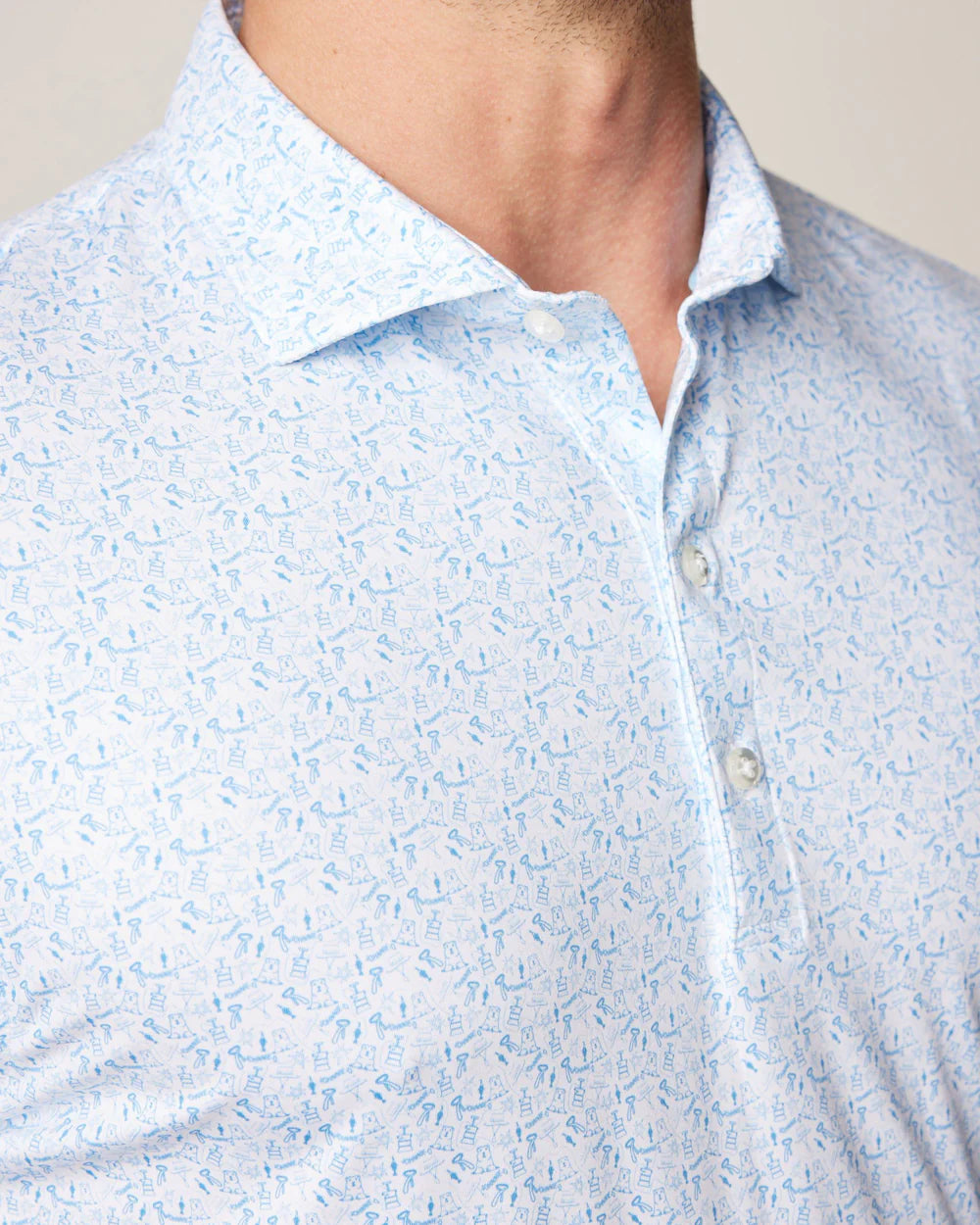 johnnie-O I Never Slice Printed Featherweight Performance Polo