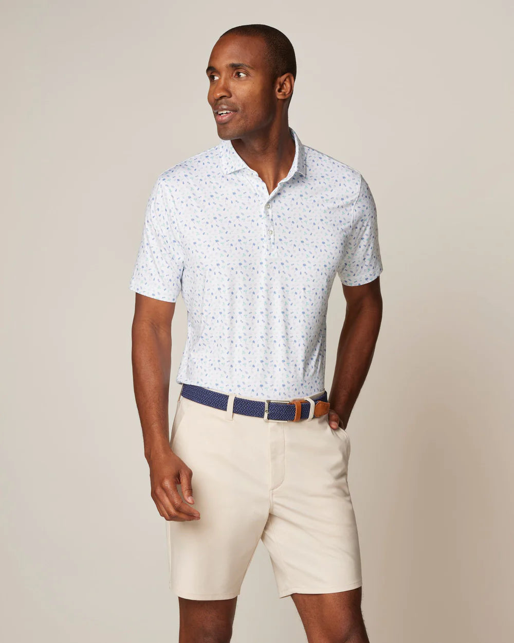 johnnie-O Oceano Printed Featherweight Performance Polo