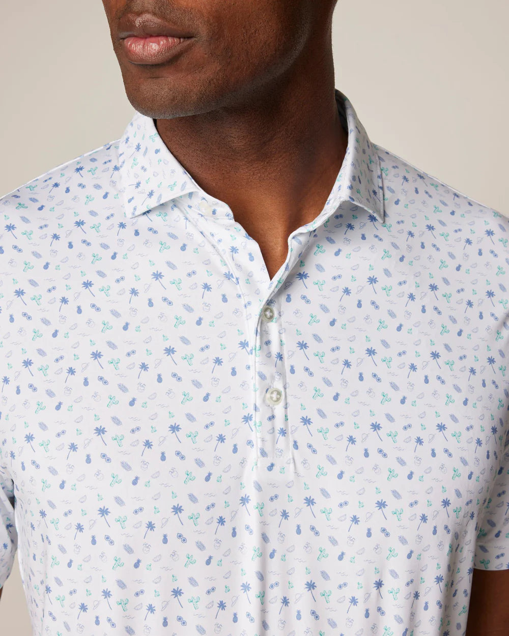 johnnie-O Oceano Printed Featherweight Performance Polo