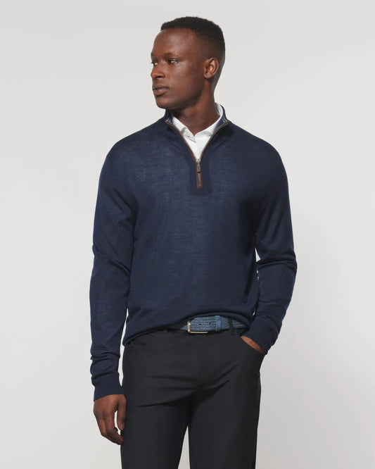 Baron Wool Blend Quarter-Zip Pullover Sweater