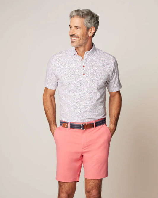 Ernest Printed Cotton Blend Performance Polo